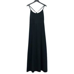 Black‎ Eddie Bauer Travex Minimalist Black Maxi Dress with Strappy Back Detail